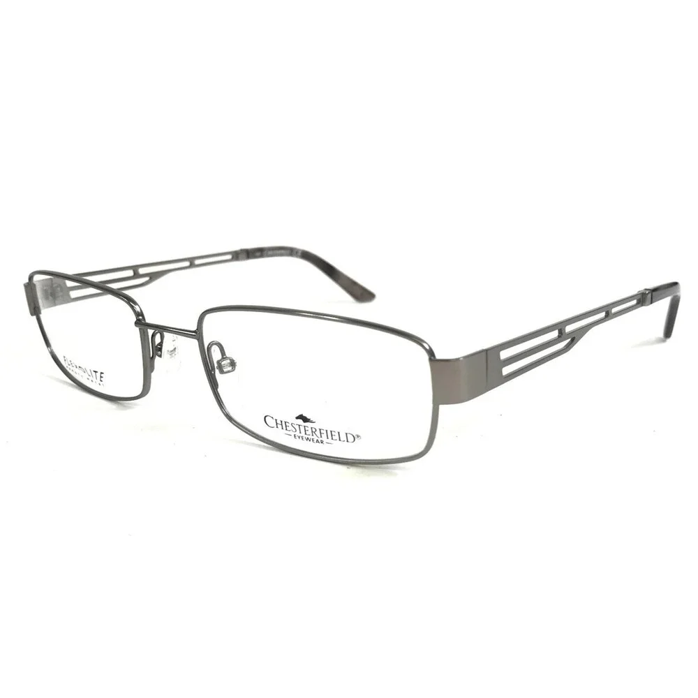 Chesterfield Eyeglasses Frames CH851 0FK5 Gray Rectangle Wire Rim 52-18-140
